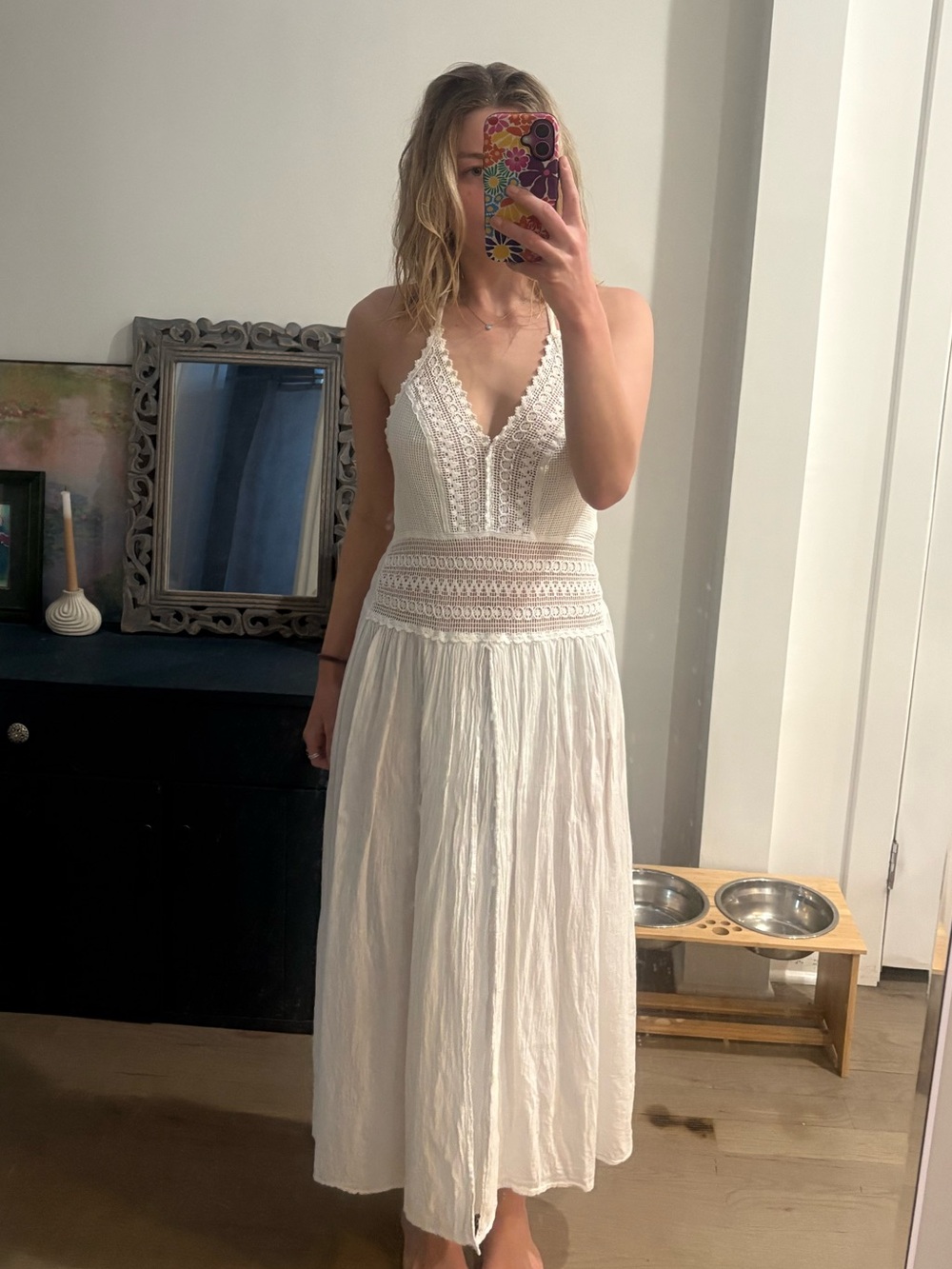 Women’s White Crochet Dress